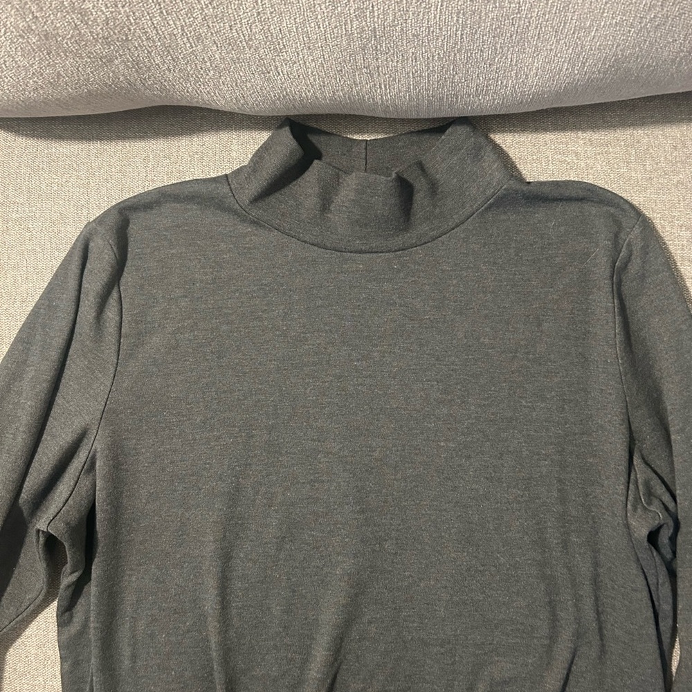 St. John's Bay Charcoal Mock Neck Long Sleeve Top